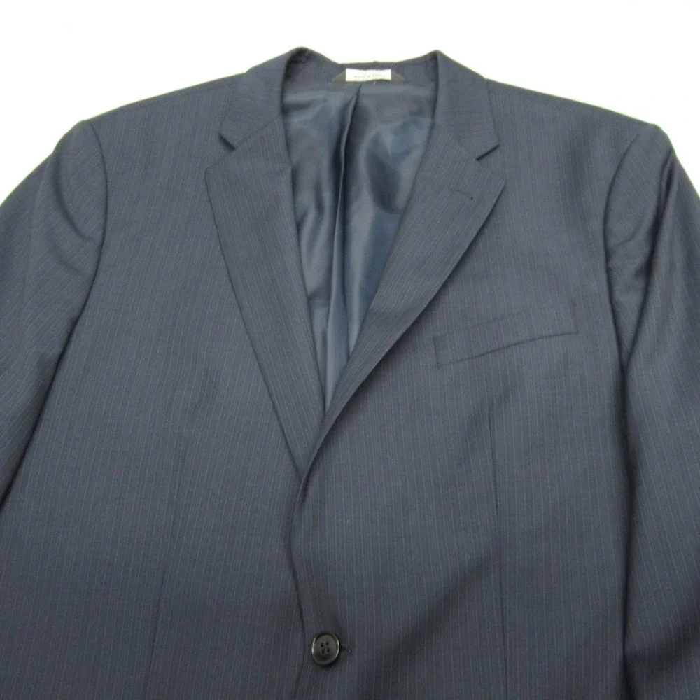 Banana Republic Wool Blazer Mens 44 Long Blue Pinstripe Classic Fit 2‎ Button